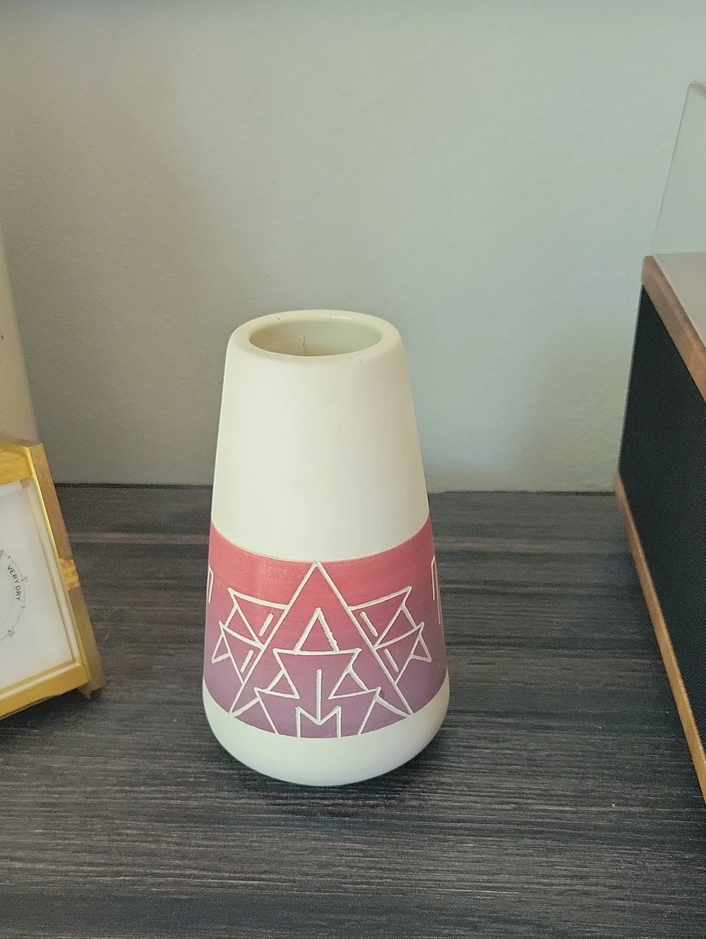Vintage Sioux Pottery Vase Signed Marion Selwyn Jones SPRC SD Geometric